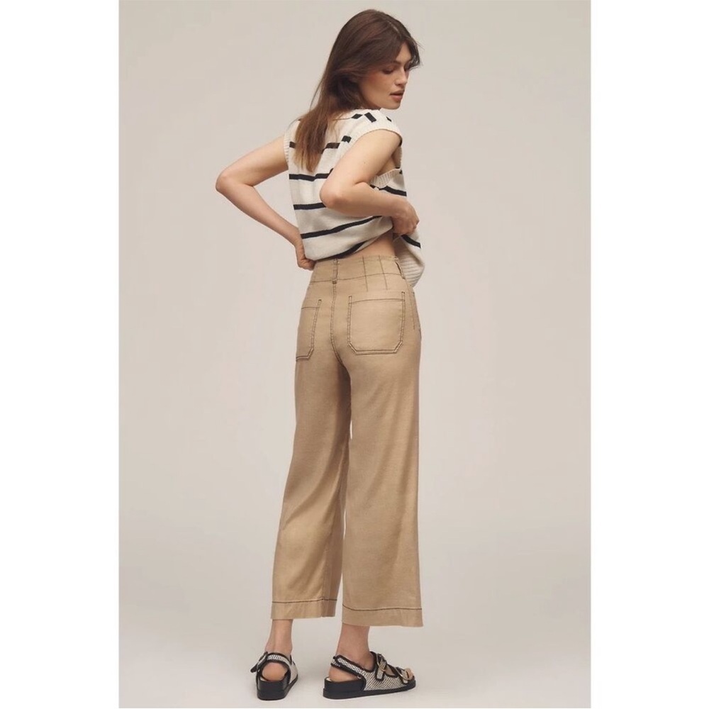 Anthropologie maeve the Colette wide leg linen pant size 30 NWT - Picture 2 of 6